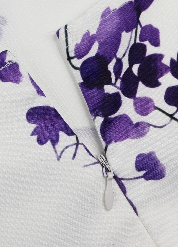 

Sexy Women Halter Lace Up Floral Print Backless Skater Mini Dress Back Zipper Beach Boho Swing Dress White