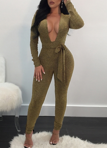 

Комбинезон с косой сумкой Sexy Women Metallic