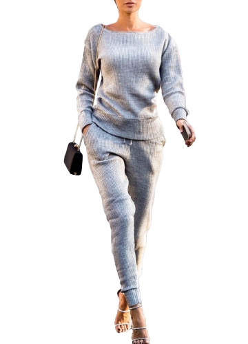 

Fashion Women Tracksuit Sweatshirt Long Pants Long Sleeve Casual Solid 2 Piece Set Sport Suits Streetwear