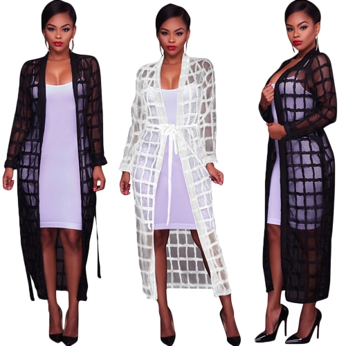 Sexy Women Mesh Maxi Cover Up Вязание крючком Кружева с длинными рукавами Длинный пляж Кардиган Купальники Черный / Белый
Sexy Women Mesh Maxi Cover Up Вязание крючком Кружева с длинными рукавами Длинный пляж Кардиган Купальники Черный / Белый