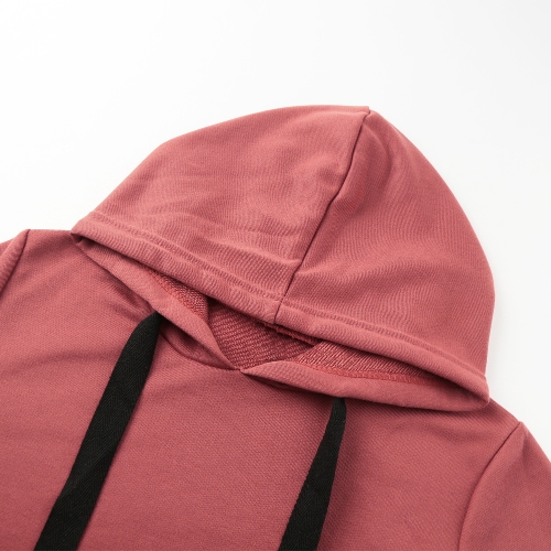 

Women Long Hoodies Sweatshirt Casual Outerwear Long Sleeve Split Loose Hooded Pullover