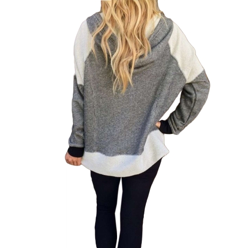 

Women Hoodie Sweatshirt Tracksuit Coat Drawstring Pockets Zip Up Outerwear Casual Hooded Jacket Grey