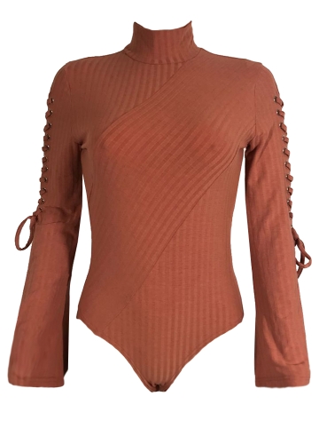 Женщины Sexy Bodysuit High Neck Crisscross Bandage Flare Sleeve Твердые колготки Bodycon Комбинезон Rompers Black / White / Khaki
Женщины Sexy Bodysuit High Neck Crisscross Bandage Flare Sleeve Твердые колготки Bodycon Комбинезон Rompers Black / White / Khaki