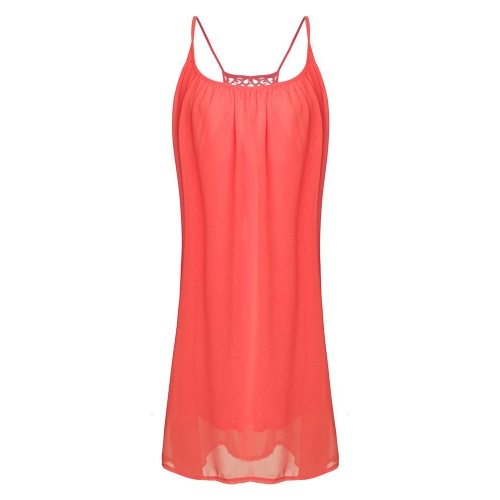 

Casual Sexy Women Summer Backless Sleeveless Evening Party Chiffon Dress Short Mini Casual Loose Beach