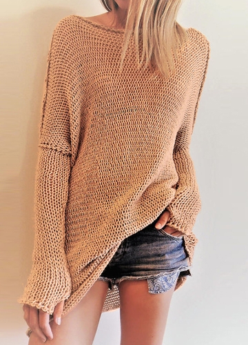 

Casual Women Thick Knitting Tops Oversized Loose Long Jumper