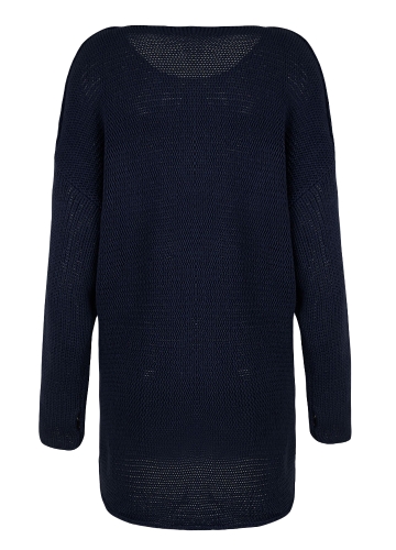 

Women Sweater and Pullovers O-Neck Knitted Sweater Thick Knitting Tops Oversized Loose Casual Long Jumper