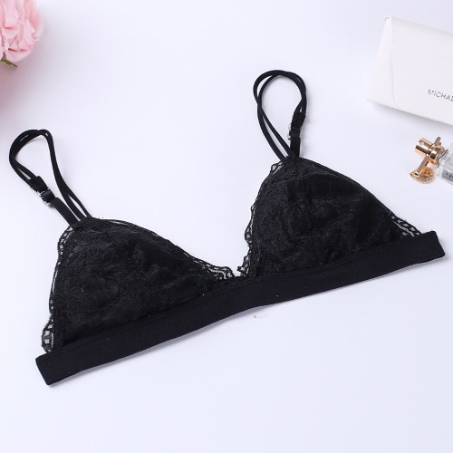 

New Sexy Women Lace Gauze Bra Push Up 3/4 Cup Hook-and- Eye Breathable Ultra-thin bra