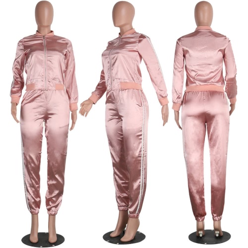 Женщины из двух частей Установить Блуза Брюки Stripes Длинные рукава молнии эластичный пояс вскользь Спортивная Top Брюки Pink / Royal Blue
Женщины из двух частей Установить Блуза Брюки Stripes Длинные рукава молнии эластичный пояс вскользь Спортивная Top Брюки Pink / Royal Blue