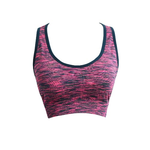 Frauen Fitness Yoga Sport-BH Kontrast Padded Draht Freies nahtlose drücken Lauf Gym Racerback Vest Top Bra