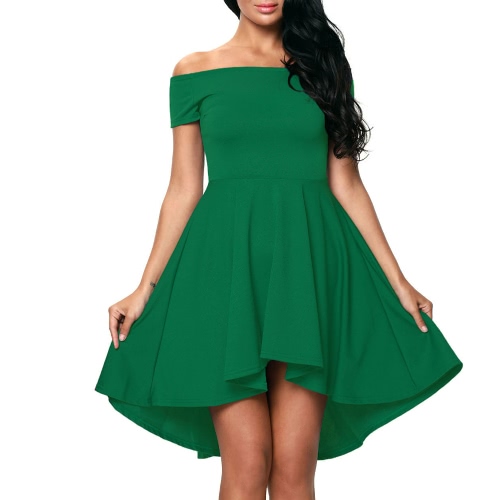 

Irregular Off Shoulder Slash Neck Women's Midi Dress