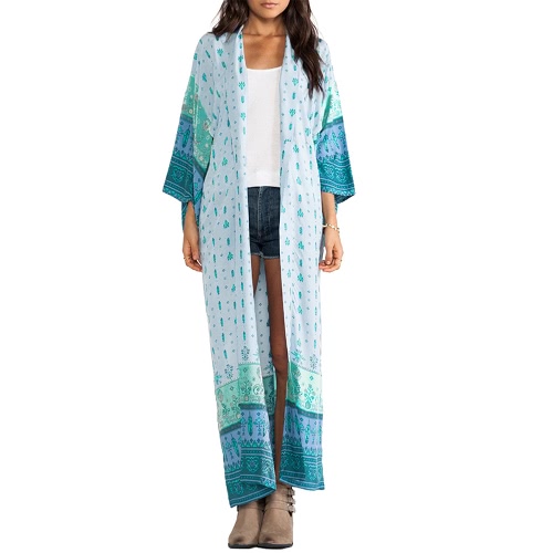

Модный летний шифон Vintage Print Boho Cardigan Loose Women's Kimono