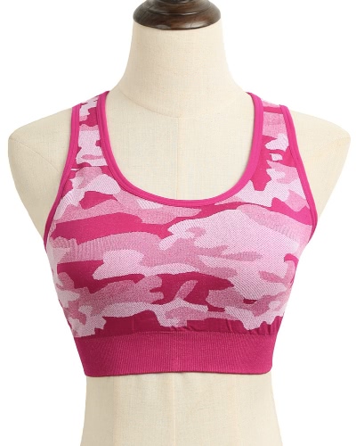 

Fashion Women Sports Bra Camouflage Wireless Seamless Fitness Underwear Padded Gym Yogo Workout Vest