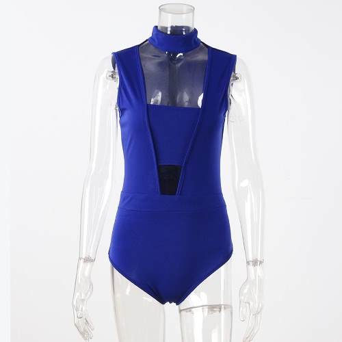 New Women Sexy Bodysuit Cut Out Choker Sleeveless Tights Bodycon Jumpsuit Rompers Beachwear