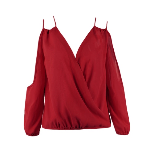 

New Sexy Women Chiffon Blouse Shirt Strap V-Neck Backless Tank Top Sleeveless Vest Top