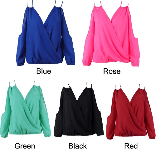 

New Sexy Women Chiffon Blouse Shirt Strap V-Neck Backless Tank Top Sleeveless Vest Top