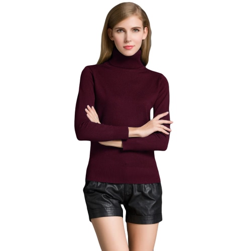 

Fashion Winter Women Sweater Knitwear Turtle Neck Long Sleeves