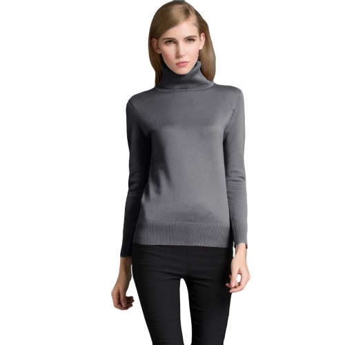 

Fashion Winter Women Sweater Knitwear Turtle Neck Long Sleeves