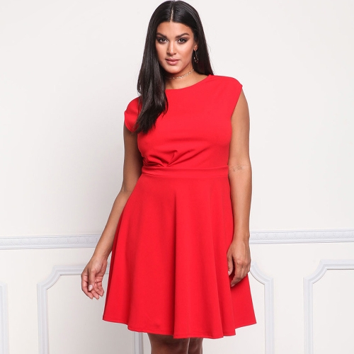 

Fashion Round Neck Sleeveless Casual Loose Women's Plus Size Dress