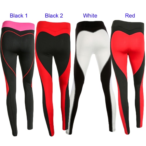 

Sexy Women Slim Leggings Sport Yoga Contrast Color Splice Casual Fitness Skinny Pencil Pants Trousers