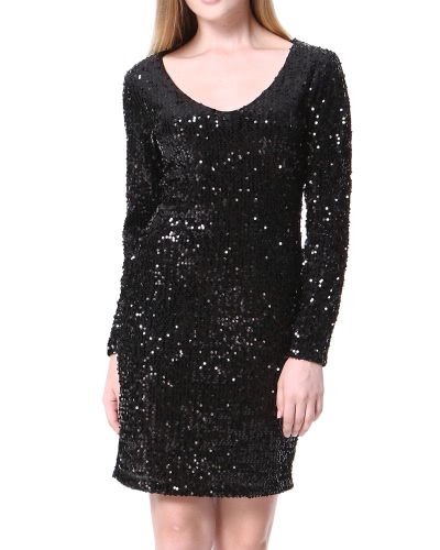 

Mixfeer Sexy V-Neck Long Sleeve Bodycon Party Mini Dress