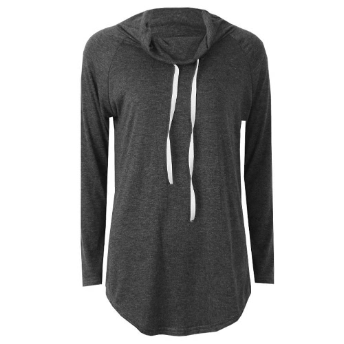 

Women Solid Long Sleeve T-Shirt Casual Sweatshirt High Neck Autumn Pullover Top Rose/Dark Grey/Blue