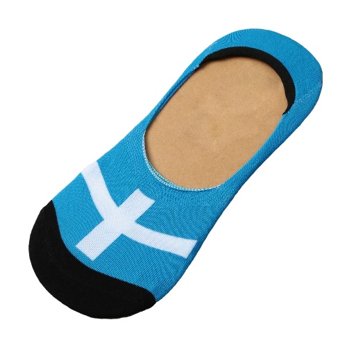 

1 Pair No Show Flag Print Invisible Silicon Heel Non Slip Boat Loafer Socks