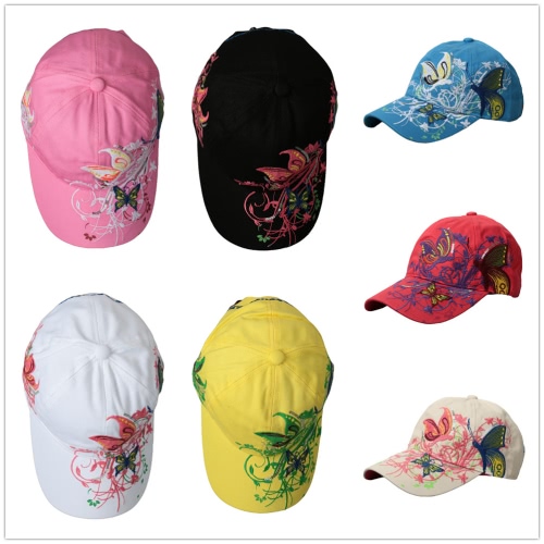 

New Fashion Women Cap Embroidery Pattern Buckle Back Flat Hat Baseball Hip-Pop Cap