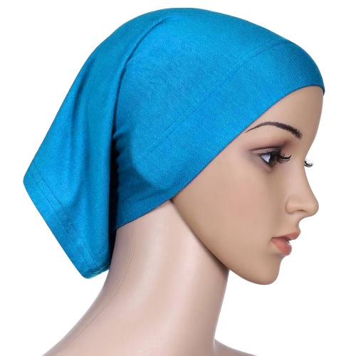 New Fashion Muslim Hijab Turban Islamic Bonnet Underscarf Inner Cap Solid Color Tube Hat Elastic Headwear