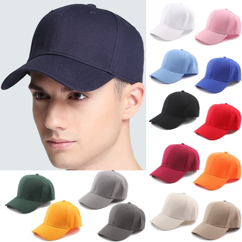 

Мужская мужская мужская бейсбольная кепка сплошного цвета Hip Hop Casual Sport Sun Casquette Headwear Hats