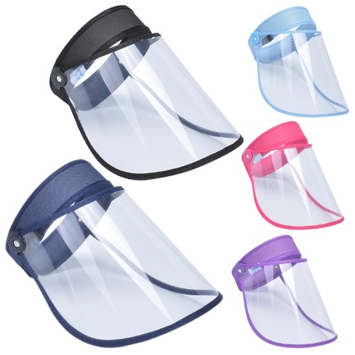 

Transparent Protective Hat Visor Cap Flip Up Rotatable Adjustable Dustproof Anti-Droplet Protective Face Shield Full Cover