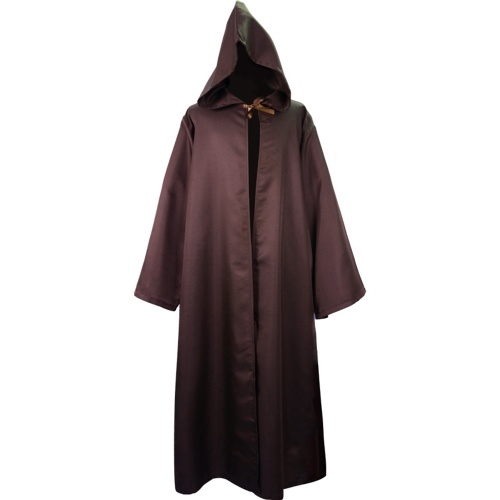 

Men Women Halloween Costume Cloak Solid Color Hooded Long Sleeve Tunic Robe Cardigan Cape