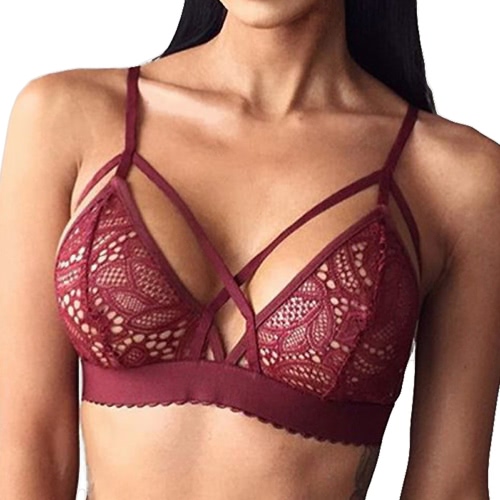 

Новые сексуальные женщины без ведущего Sheer Кружева Bralette лямках Твердая Crop Top Бюстье Бюстгальтер Camis