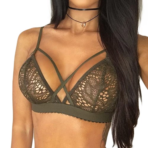 

Sexy Unpadded Sheer Lace Elastic Straps Women's Intimate