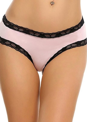 

Low Waist Transparent Underwear Panties Lace Cutout Lingerie Briefs Underpants