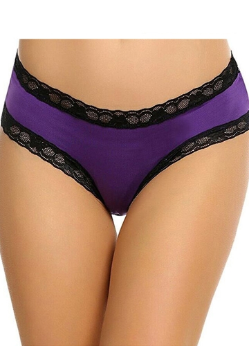 

Low Waist Transparent Underwear Panties Lace Cutout Lingerie Briefs Underpants