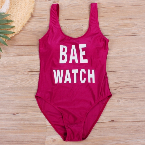 

Letter Print Monokini Swimsuit Bodysuit One Piece Swimwear