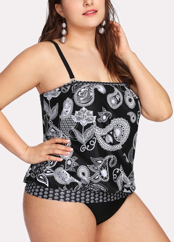 

Женщины Пейсли Печать Tankini Set