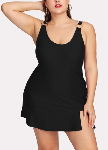 

Женщины плюс размер One Piece Swimsuit Push Up Solid Купальный купальный костюм