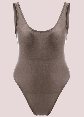 

Scoop Neck Sleeveless Backless Monokini Bathing Suit