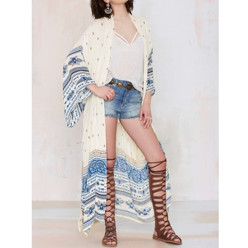 

Women Chiffon Kimono Cardigan Beach Robe Blouse Top