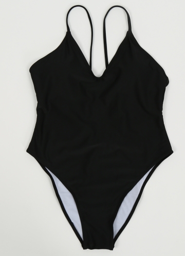 

Women One Piece Swimsuit Backless Swimwear Plunge Neck Bathing Suit Beachwear Monokini
