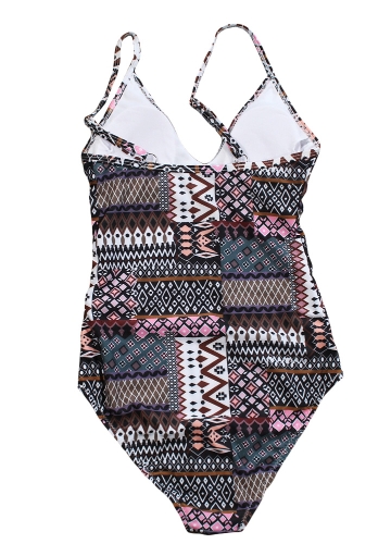 

Sexy Women Spaghetti Strap One-Piece Купальники Тотемы Печать Monokini Push Up Мягкие бикини Купальные костюмы Купальники