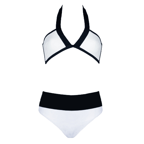 

Sexy Women Bikini Set Color Splice Wireless Bathing Suit Swimsuits Two Piece