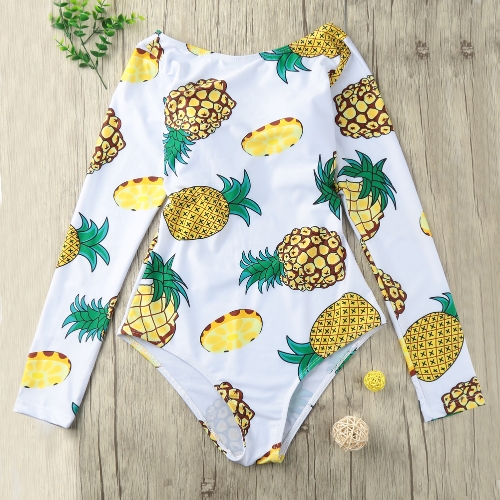 

Sexy Women Pineapple Print Lace Up Monokini One Piece Swimsuit