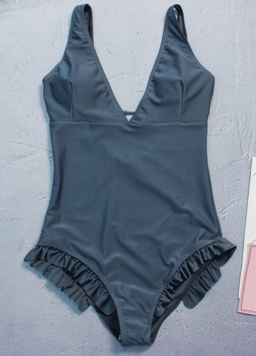 

Deep V Neck Backless Monokini Women One Piece