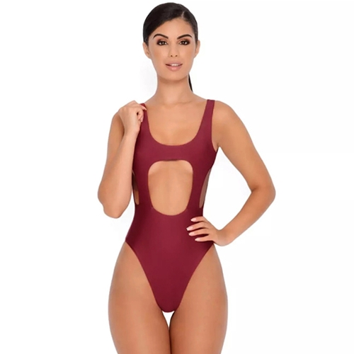 

Новые сексуальные женщины One Piece Swimsuit Cut Out Backless Padding Sleeveless Swimwear Beachwear Купальный костюм