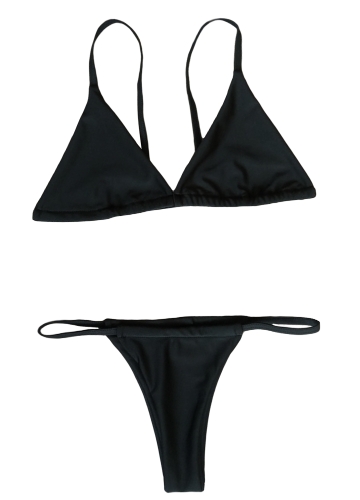 

Women Push Up Padded Bikini Set Brazilian Swimsuit Swimwear Solid Bathing Suit