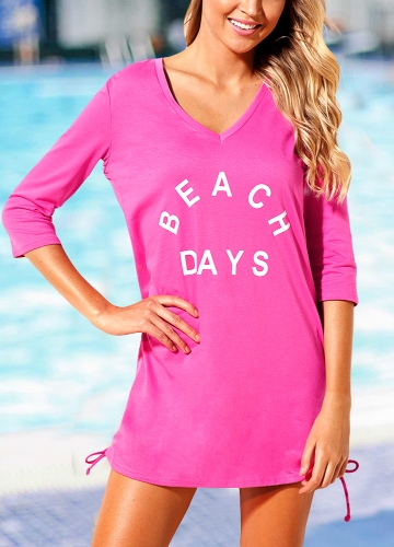 

Женщины Beach Bikini Cover Up Tie Side Summer Dress Casual Swimwear