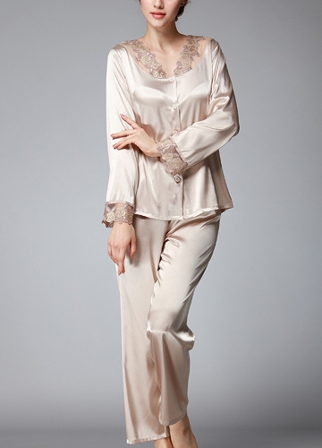 

Костюм женской пижамы Faux Silk Mesh