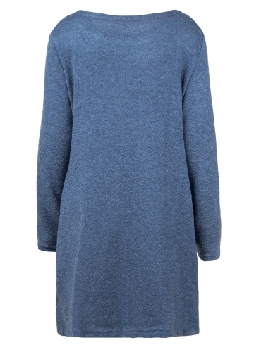 

Женщины Loose Knit Sweater Dress Long Sleeves Pockets Party Mini Straight Dress